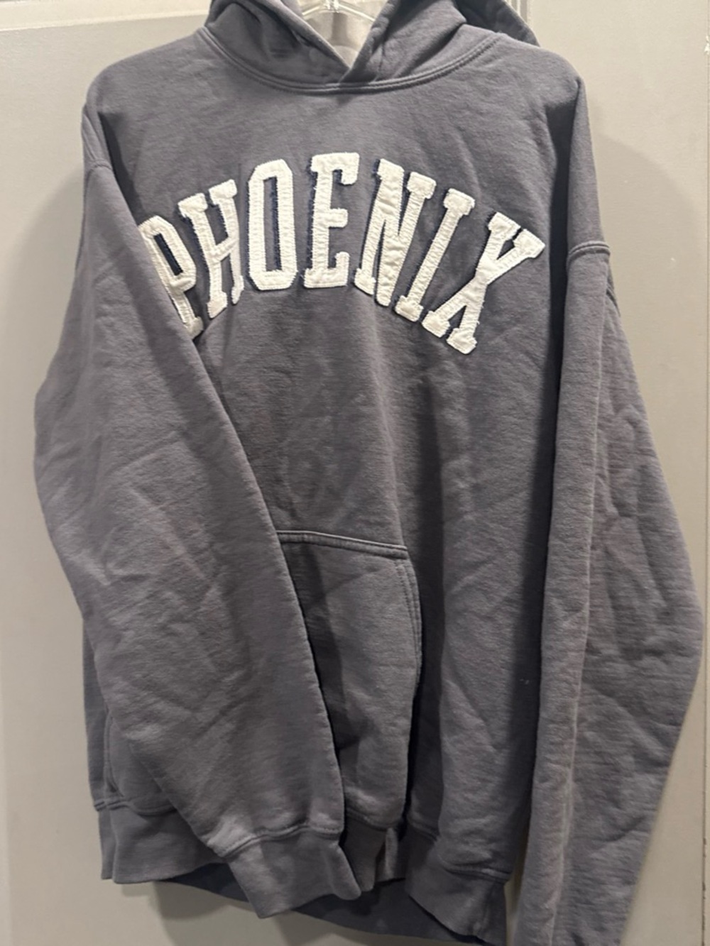 Gildan Charcoal Gray Crewneck Sweatshirt with White PHOENIX Appliqué